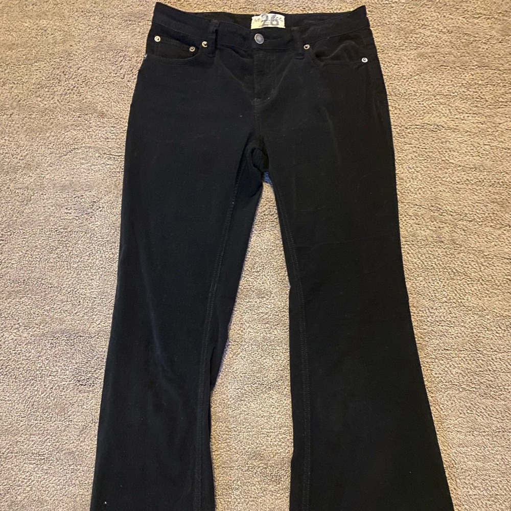 Like new size 26 black corduroy flare pants